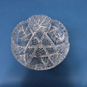 1072 American Brilliant Cut Glass Bowl Antique 5” Diameter